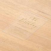 Moderne elegantie 60e verjaardag acryl uitnodigingen (Laagn)