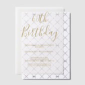 Moderne elegantie 60e verjaardag vellum uitnodigingen (Offset (Uitnodiging))