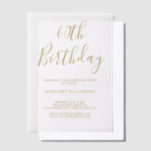 Moderne elegantie 60e verjaardag vellum uitnodigingen (Offset)