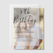 Moderne elegantie 80e verjaardag vellum uitnodigingen (Offset (Koppel))