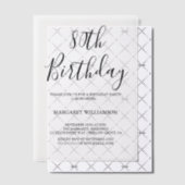 Moderne elegantie 80e verjaardag vellum uitnodigingen (Offset (Uitnodiging))