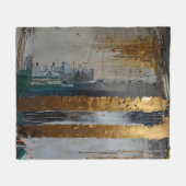 Moderne Elegantie Abstract Goud Fleece Deken (Voorkant (Horizontaal))