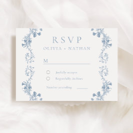  moderne elegantie bloemenbruiloft RSVP kaartje