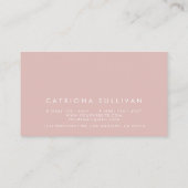 Moderne Elegantie Blush Roze Visitekaartje (Achterkant)