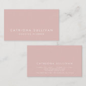 Moderne Elegantie Blush Roze Visitekaartje (Voorkant / Achterkant)