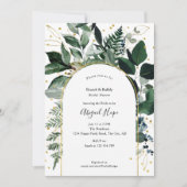 Moderne elegantie, botanische brunch en bubbels kaart (Voorkant)