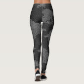 Moderne elegantie camouflage zwart en grijs leggings (Achterkant)