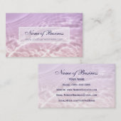 Moderne Elegantie Chic Roze Water Satin Visitekaartje (Voorkant / Achterkant)