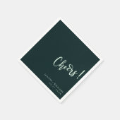 Moderne elegantie! Donkergroene Hand Lettered brui Servet (Hoek)