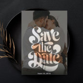 Moderne elegantie Een foto Chic bruiloft Save The Date