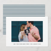 Moderne Elegantie En Toen Waren Er Drie Zwangersch Aankondiging (Voorkant / Achterkant)