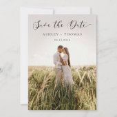 Moderne Elegantie Foto Huwelijk Save The Date (Voorkant)