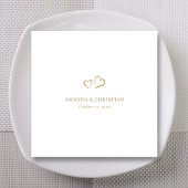 Moderne elegantie: gepersonaliseerde gouden hart b servet