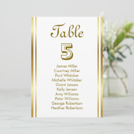 Moderne Elegantie Gouden Tafelnummer Zitplaatsen