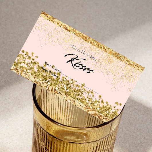 Moderne elegantie hoeveel Kisses Bridal Enclosure Informatiekaartje