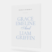 Moderne Elegantie Huwelijk Acryl Receptie Teken Acryl Bord (Hoek)