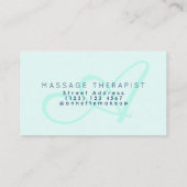 Moderne elegantie in groene turkoois visitekaartje (Achterkant)