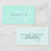 Moderne elegantie in groene turkoois visitekaartje (Voorkant / Achterkant)