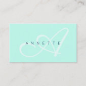 Moderne elegantie in groene turkoois visitekaartje (Voorkant)