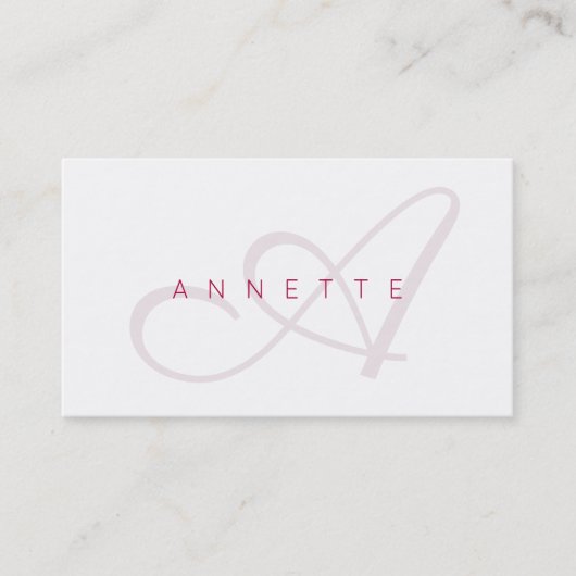 Moderne elegantie in lichte kleuren visitekaartje (Voorkant)