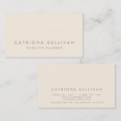 Moderne Elegantie Ivoor Visitekaartje (Voorkant / Achterkant)