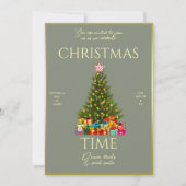 Moderne Elegantie Kerstfeest Kaart (Voorkant)