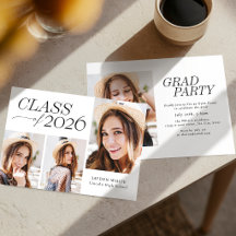 Moderne Elegantie Klas van 2026 Foto Afstuderen