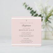Moderne Elegantie Meisjes Doop Kaart (Staand voorkant)