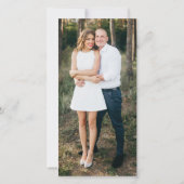 Moderne elegantie Navy Foto Save the Date (Achterkant)