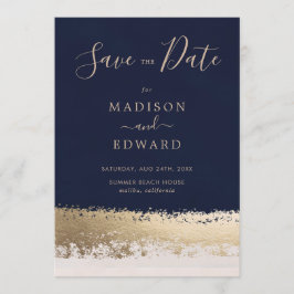 Moderne Elegantie, Navy, Goud Folie Kaart