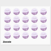 Moderne Elegantie Paarse Roos Envelope Sticker (Vel)