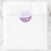 Moderne Elegantie Paarse Roos Envelope Sticker (Tas)