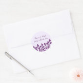 Moderne Elegantie Paarse Roos Envelope Sticker (Envelop)
