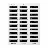 Moderne Elegantie | Retouradreslabel Etiket (Full Sheet)