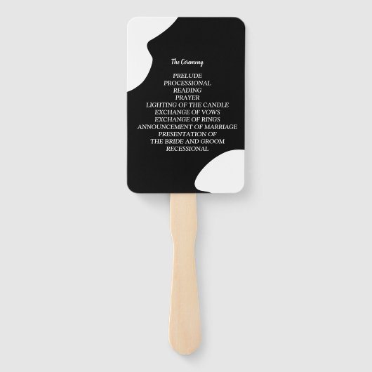 Moderne Elegantie Roze Bloemen string Bruiloft Pro Handwaaier (Achterkant)