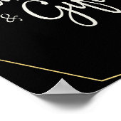 Moderne Elegantie Roze Bloemen string li Kaarten & Poster (Hoek)