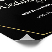 Moderne Elegantie Roze Bloemen string licht Bruilo Poster (Hoek)