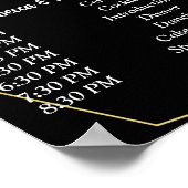 Moderne Elegantie Roze Bloemen string Order of Eve Poster (Hoek)