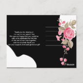 Moderne elegantie Roze bloemenslinger Bedankt Briefkaart (Achterkant)