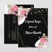 Moderne Elegantie Roze Bloemenslinger l Bruidsfees Briefkaart (Voorkant / Achterkant)