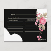 Moderne Elegantie Roze Bloemenslinger l Bruidsfees Briefkaart (Achterkant)