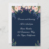 Moderne Elegantie Roze Bloemige Botanische Ontvang Kaart (Voorkant)