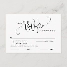 Moderne elegantie RSVP (Antwoord) Bijlagekaart Informatiekaartje