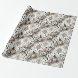 Moderne Elegantie Trouw Pearl en Kant Cadeaupapier