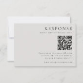 Moderne Elegantie Trouwfeest RSVP QR Code Kaart (Voorkant)