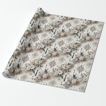 Moderne Elegantie Trouwparel en Kant Gift Wrap