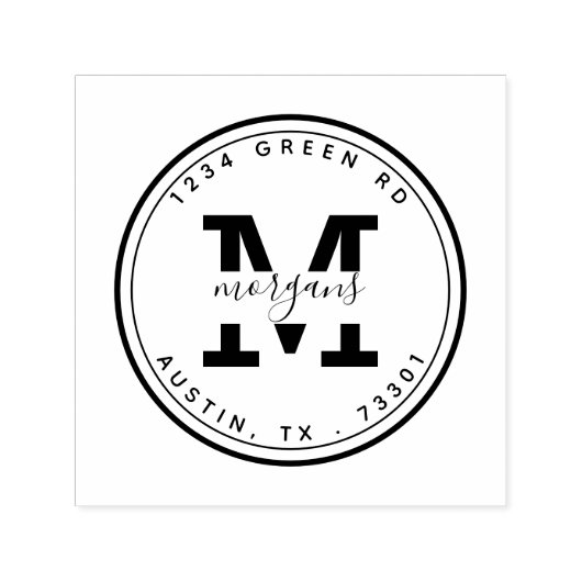 Moderne elegantie | Zelfinkt Rubber Stamp Zelfinktende Stempel (Design)