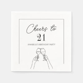 Moderne elegcheers tot 21 jaar servet