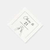 Moderne elegcheers tot 21 jaar servet (Hoek)