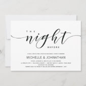 Moderne Elege Trouw Rehearsal Dinner Uitnodigingen (Voorkant)